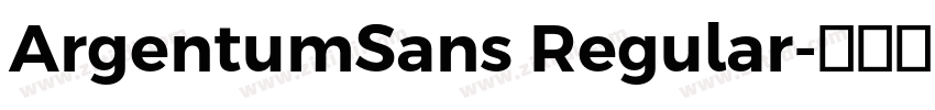 ArgentumSans Regular字体转换